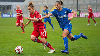 Im Hinspiel nur mit einem Remis gegen Sand: Lina Magull (l.) mit Bayern München © imago/foto2press