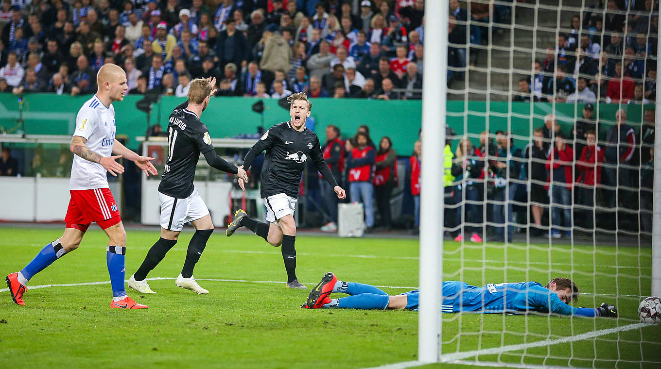 Emil Forsberg scored the third RBL goal © imago images / Eibner