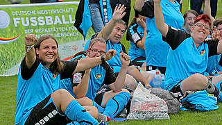 Im Rahmenprogramm des Pokalendspiels: Frauen-Team des Werkstatt-Fußballs © FVM