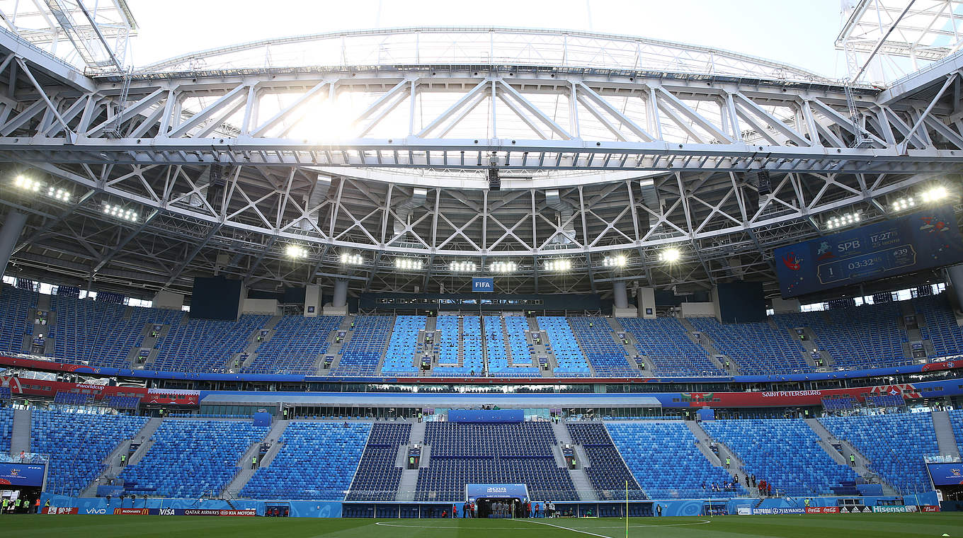 Krestowski-Stadion, St. Petersburg (Russland), Kapazität: 69.501 - sechs Gruppenspiele, ein Viertelfinale © 2018 Getty Images