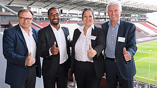 In Hamburg dabei: Lienen, Cacau, Claudia Wagner-Nieberding, Gehlenborg (v.l.) © 2019 Getty Images