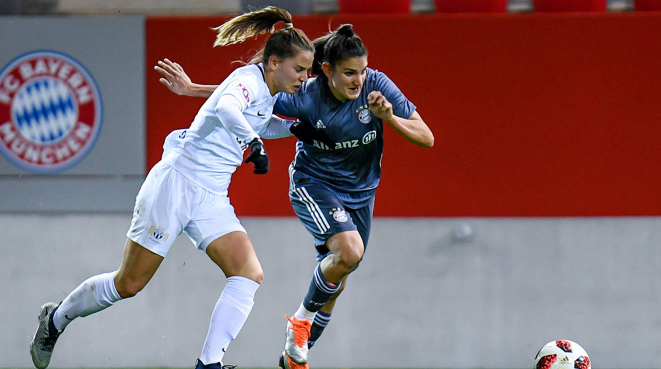 Nächste Saison Gegner in der Bundesliga: Naomi Mégroz (l.) gegen Jovana Damnjanović © imago/foto2press
