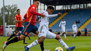 Adeyemi was a constant nuisance for Spain  © UEFA/Sportsfile