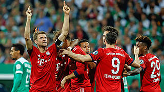 Record: Bayern got their 30th DFB-Pokal away win in a row in Bremen. © 