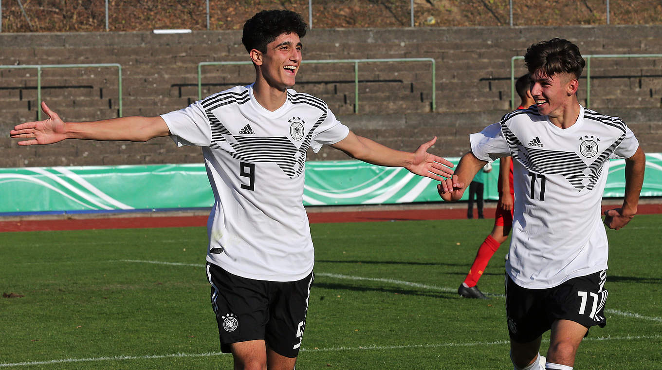 Treffsicher für Deutschland und Leverkusen: U 16-Nationalspieler Emrehan Gedikli (l.) © 2018 Getty Images