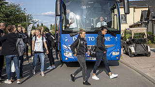 The DFB-Frauen have arrived in Rennes, France. © 2019 Getty Images