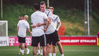 Gute Stimmung auf und neben dem Platz: bei Julian Draxler und Co. © DFB / PHILIPPREINHARD.COM, 2019