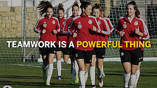 Wertschätzung innerhalb des Teams: Die DFB-Frauen im ersten Teil der Video-Serie © DFB