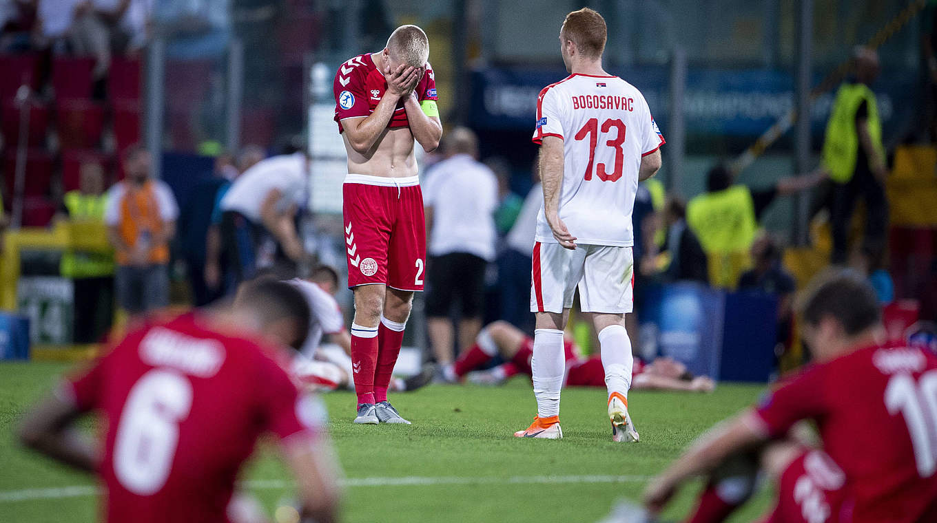 Sieg ist zu wenig: Für Dänemark ist die EM vorzeitig beendet © imago images / Ritzau Scanpix