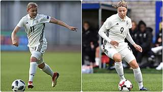 Neues Offensivduo für Aufsteiger Jena: Vanessa Fudalla (l.) und Christin Meyer
 © Bilder Getty Images / Collage DFB