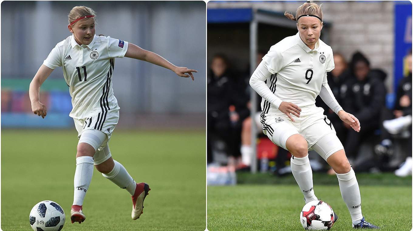 Neues Offensivduo für Aufsteiger Jena: Vanessa Fudalla (l.) und Christin Meyer
 © Bilder Getty Images / Collage DFB