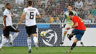 Spain's early goal left Germany chasing the game © 2019 Getty Images