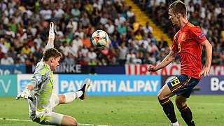 Die letzte Hürde auf dem Weg zum EM-Titel 2019 war für die deutsche U 21 zu hoch. Wir haben die Bilder zum 1:2 im Finale gegen Spanien. © AFP/Getty Images