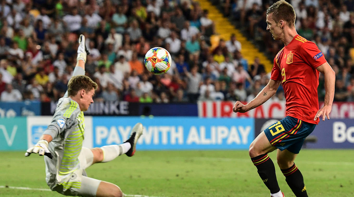 Die letzte Hürde auf dem Weg zum EM-Titel 2019 war für die deutsche U 21 zu hoch. Wir haben die Bilder zum 1:2 im Finale gegen Spanien. © AFP/Getty Images