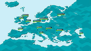 Die paneuropäische EURO 2020: In zwölf Städten in ganz Europa steigen 51 Spiele © UEFA