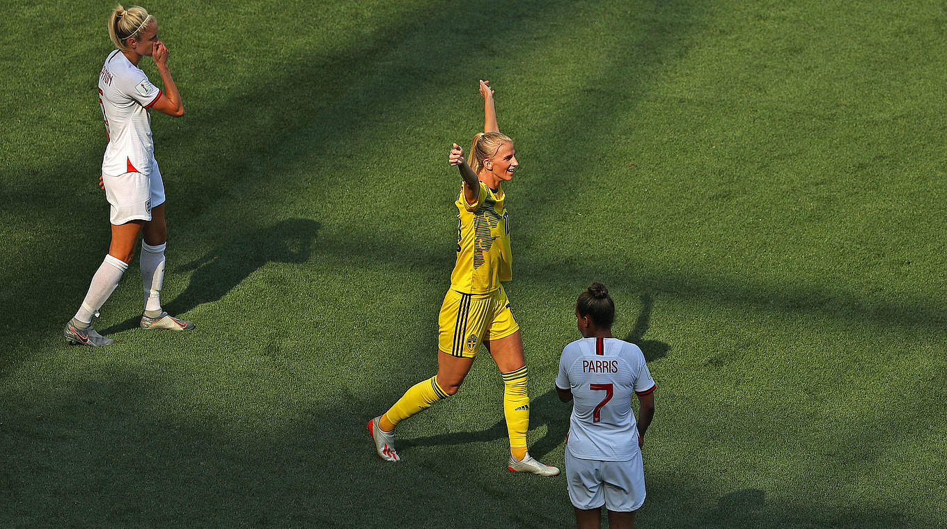 Jubel über Bronze: Schweden setzt sich im "kleinen Finale" gegen England durch © Getty Images