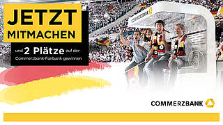 Gewinnspiel: Es geht um zwei mal zwei Tickets für die Commerzbank-Fanbank © Commerzbank/DFB