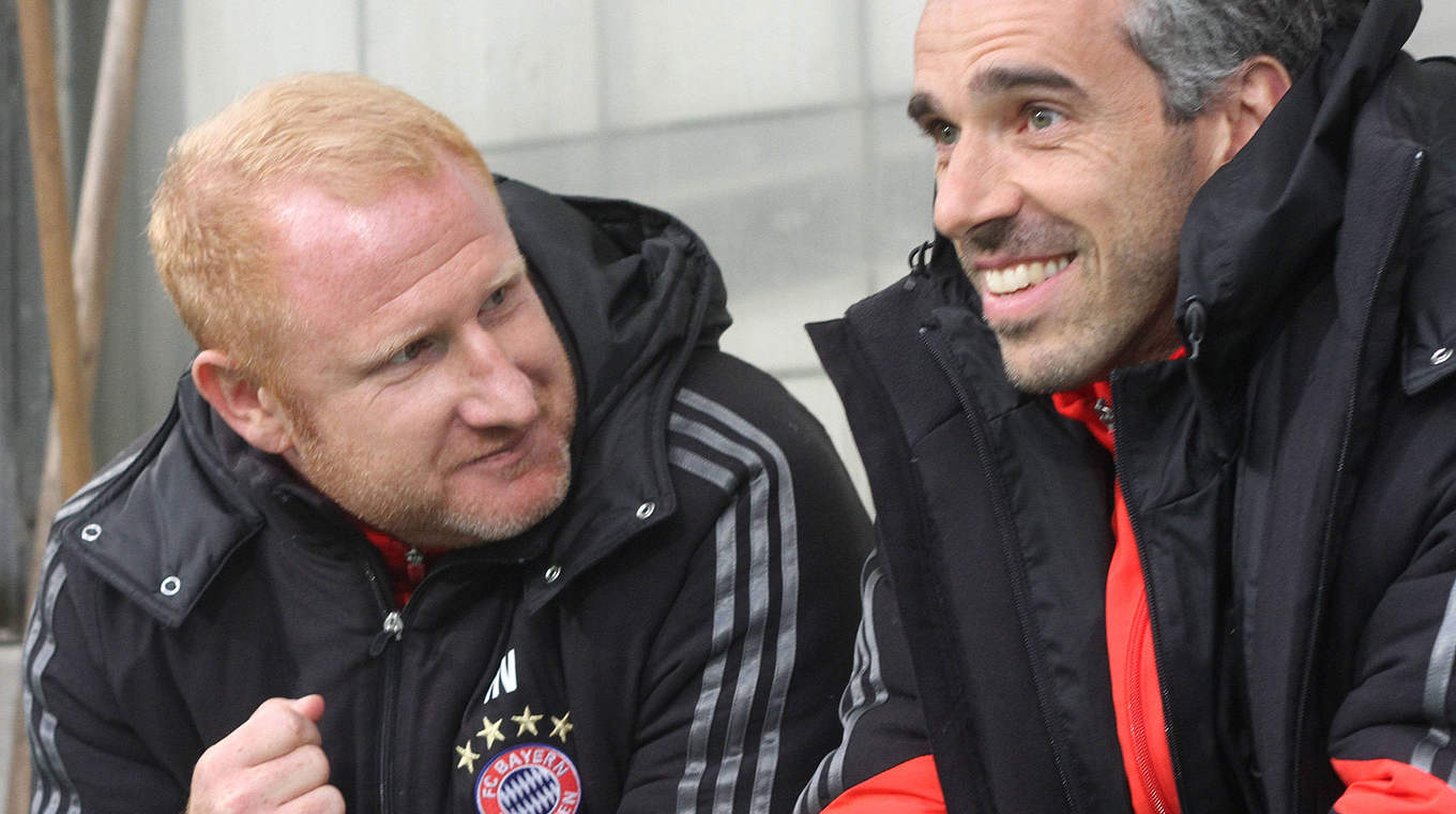 Vogel mit Danny Schwarz: "Beim FC Bayern Kontakte über den Fußball hinaus" © imago/Lackovic