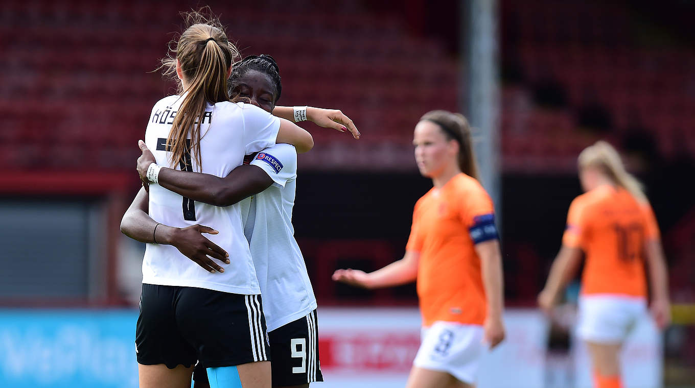 Melissa Kössler celebrates the opening goal. © Getty Images