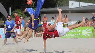 Spektakuläre Aktionen, tolle Tore: Die Deutsche Beachsoccer-Liga in Düsseldorf © Getty Images