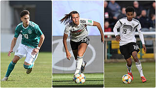 Winners of the gold Fritz Walter medals: Kühn, Bühl, Adeyemi  © Getty Images/Collage DFB