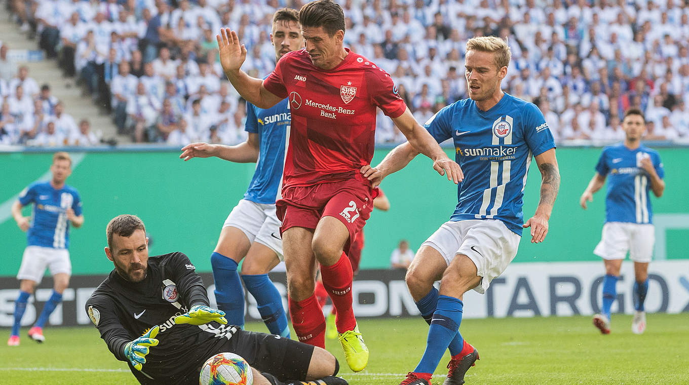 Knappes Ding: Stuttgart reicht ein 1:0 gegen Rostock zum Weiterkommen © 2019 Getty Images