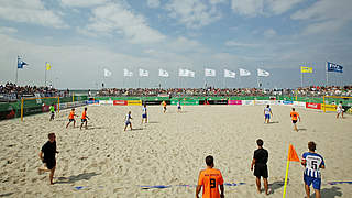 Spielort des Final Four um die Meisterschaft: der Strand in Warnemünde © 2018 Getty Images