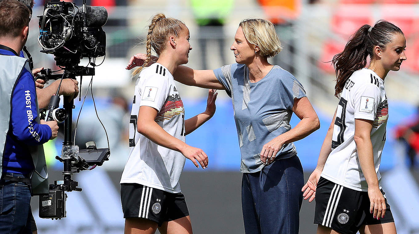 Bundestrainerin Martina Voss-Tecklenburg: In 14 Spielen gab es nur eine Niederlage © 2019 Getty Images