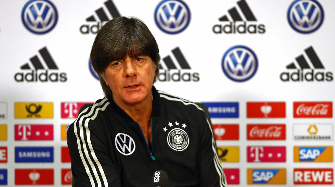 Löw "This is the first time Waldschmidt has been with the national team and he thoroughly deserves the opportunity" © 2019 Getty Images