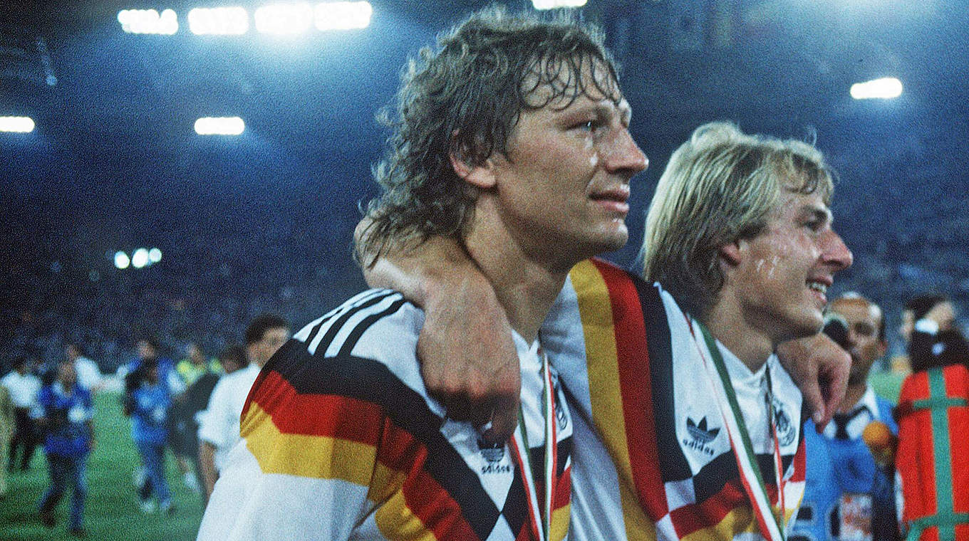 Guido Buchwald et Jürgen Klinsmann, champions du monde 1990 © imago/Sportfoto Rudel