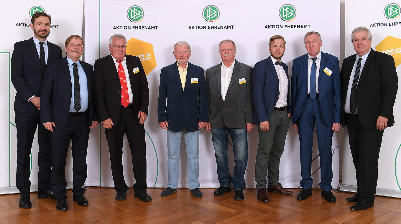 Gruppenbild mit Thüringens Delegation: Dr. Friedrich Curtius, Dr. Rainer Koch (v.l.) und Peter Frymuth (r.) © Getty Images