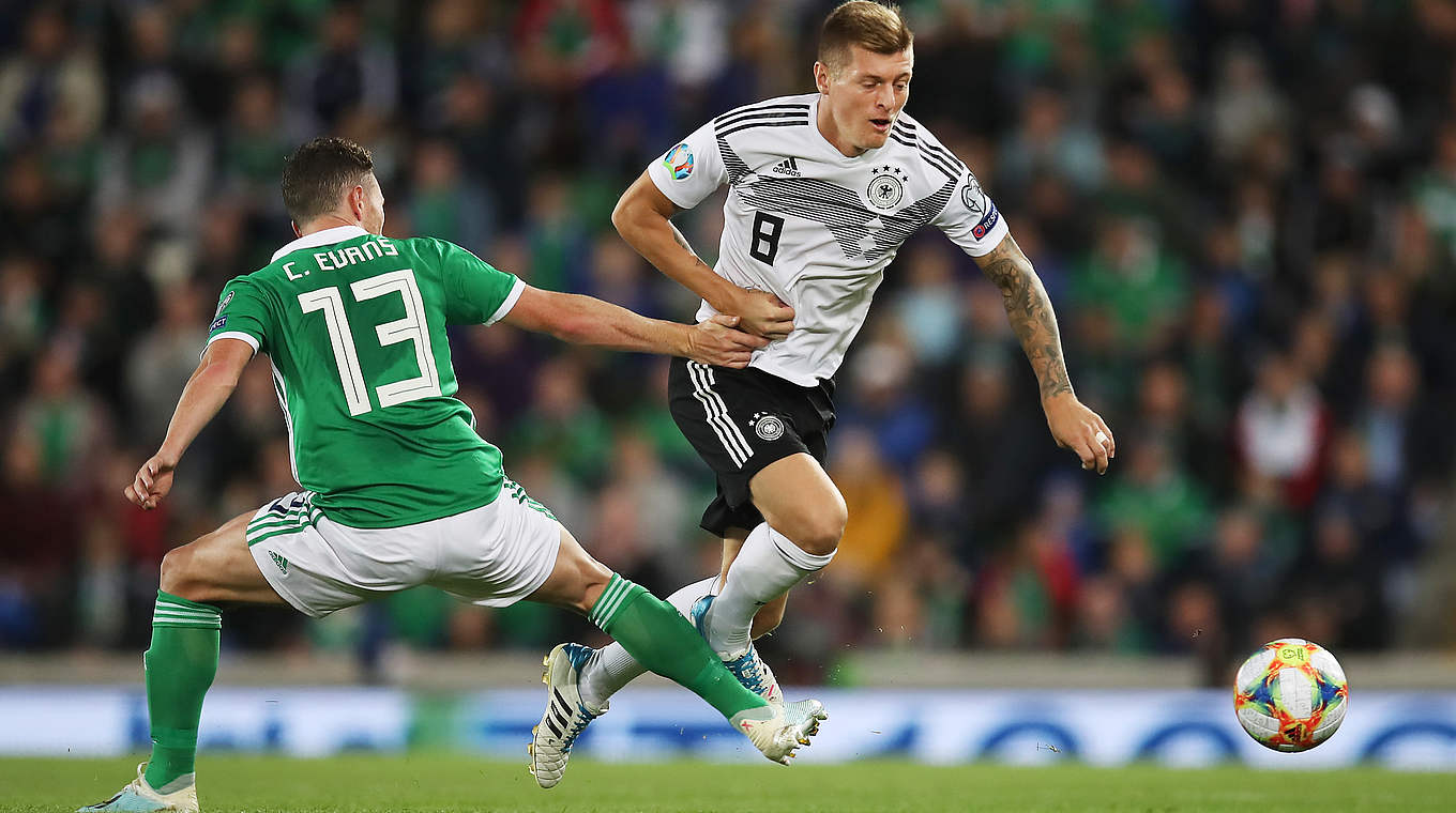 No time on the ball for Kroos and Co. versus Northern Ireland © 2019 Getty Images