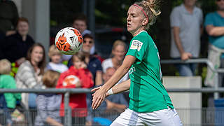 Muss zweimal aussetzen: Lina Hausicke vom SV Werder Bremen © imago images / foto2press