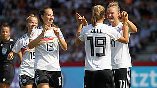 Die DFB-Frauen live im Stadion sehen: Für das EM-Qualifikationsspiel gegen die Ukraine gibt es noch Tickets © 2019 Getty Images