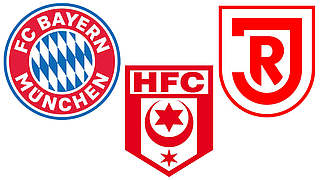  © Bayern München/Hallescher FC/Jahn RegensburgCollage DFB