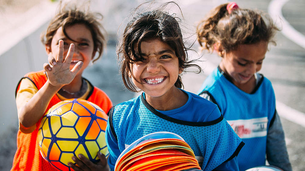 Sport for Development: In Jordanian refugee camps sport creates a safe environment  © GIZ Alea Horst