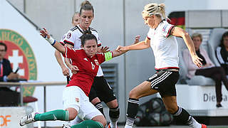 Seit 2008 gemeinsam bei den DFB-Frauen: Simone Laudehr (l.) und Lena Goeßling (r.) © imago/Picture Point