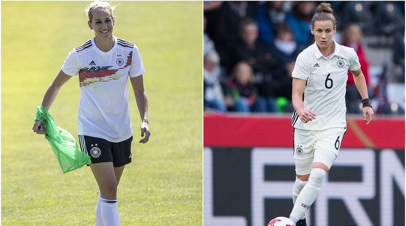 Lena Goeßling (r) and Simone Laudehr (l) will receive an official send-off from the DFB © Getty Images/Collage DFB
