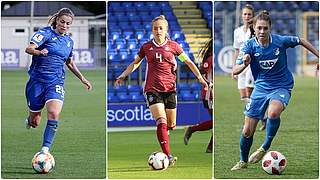 Neu bei den DFB-Frauen: Tabea Waßmuth, Sophia Kleinherne und Isabella Hartig (v.l.) © imago/GettyImages/Collage DFB