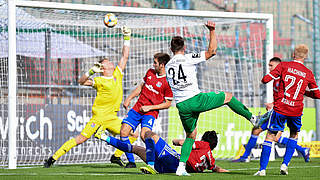 Bringt Preußen Münster zurück ins Spiel: Luca Schnellbacher trifft zum 2:1 © imago images/foto2press