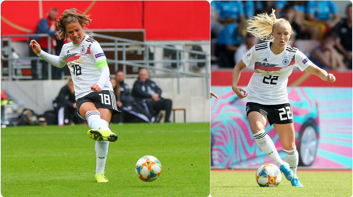 Neu in der Startelf: Melanie Leupolz (l.) und Turid Knaak (r.) © Getty Images, Collage: DFB