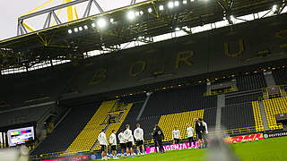 Konzentrierte Vorbereitung: Die Nationalmannschaft beim Abschlusstraining im Signal-Iduna-Park © DFB | PHILIPPREINHARD.COM