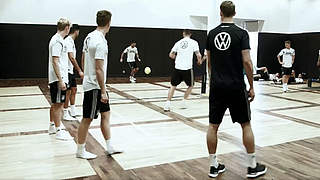 Vorbereitung auf das Estland-Spiel: die deutschen Nationalspieler © DFB-TV