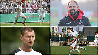 Treffen im Topspiel: FC-Trainer Ruthenbeck (r.) und Borussia-Coach Sascha Eickel © Getty Images/Imago/Collage DFB