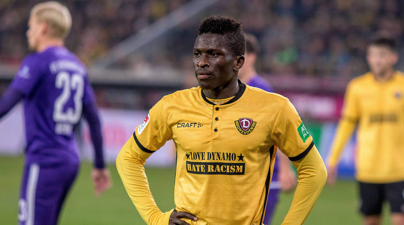Mit einer Geldstrafe belegt: Moussa Koné von Dynamo Dresden © imago/Steffen Kuttner