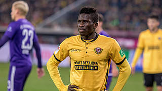 Mit einer Geldstrafe belegt: Moussa Koné von Dynamo Dresden © imago/Steffen Kuttner