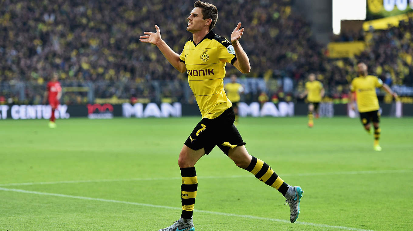 History at Dormund: Hoffman played six times for BVB in the DFB Pokal © 2015 Getty Images