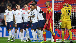 Sieben Tore im 1000. Länderspiel: England zeigt sich gegen Montenegro in EM-Form © 2019 Getty Images