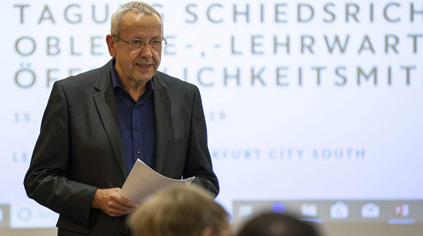 Bei der Tagung zu Gast: Udo Penßler-Beyer, Vorsitzender DFB-Schiedsrichterkommission © Thomas Boecker/DFB