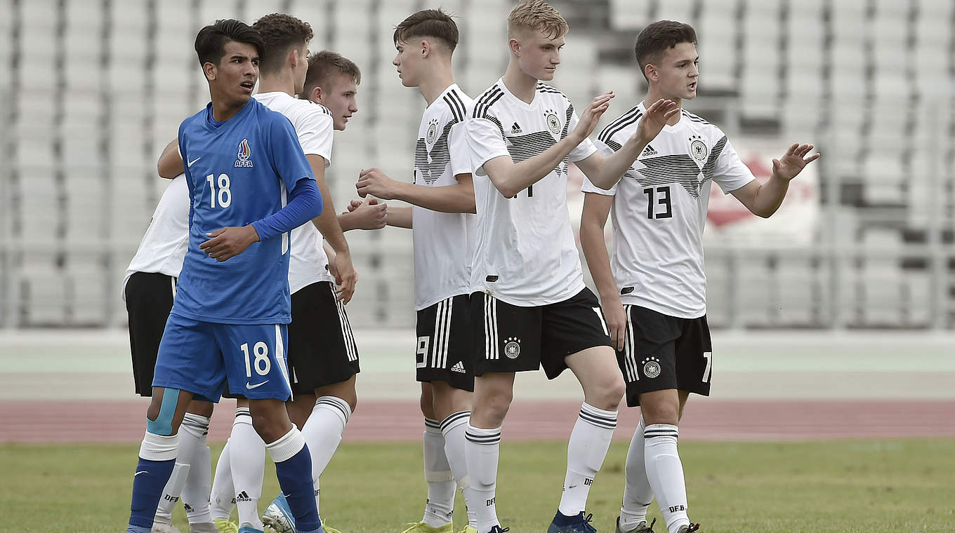 Zwei Tore und klare Überlegenheit: Die U 17-Junioren bezwingen auch Aserbaidschan © Getty Images